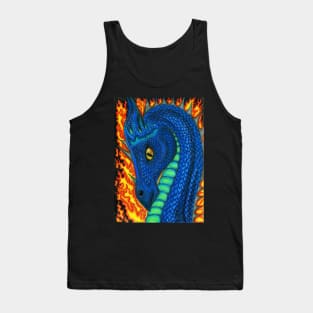 Blue Fire Dragon Tank Top